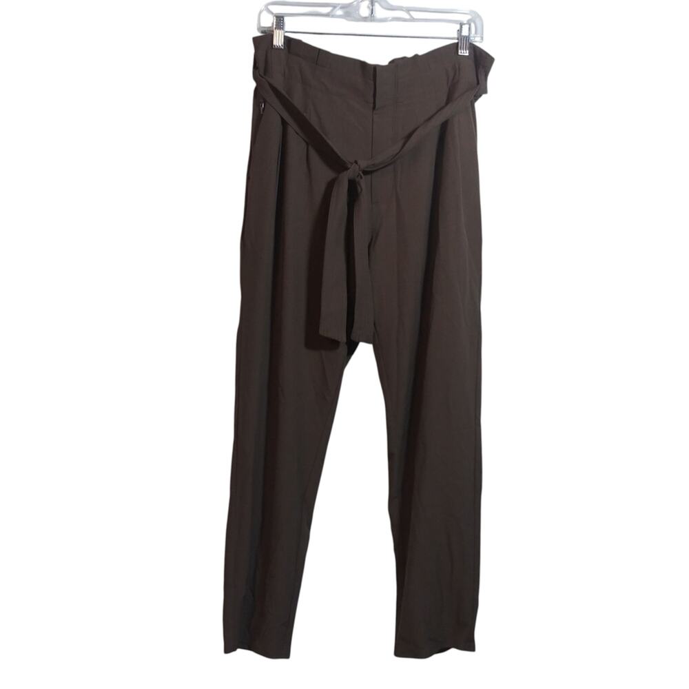 Athleta Brown Athleisure Belted Casual Skyline Plaid Pant II Size 10